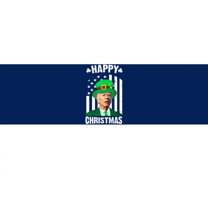 Happy Christmas Joe Biden Funny St Patrick's Day Bumper Sticker