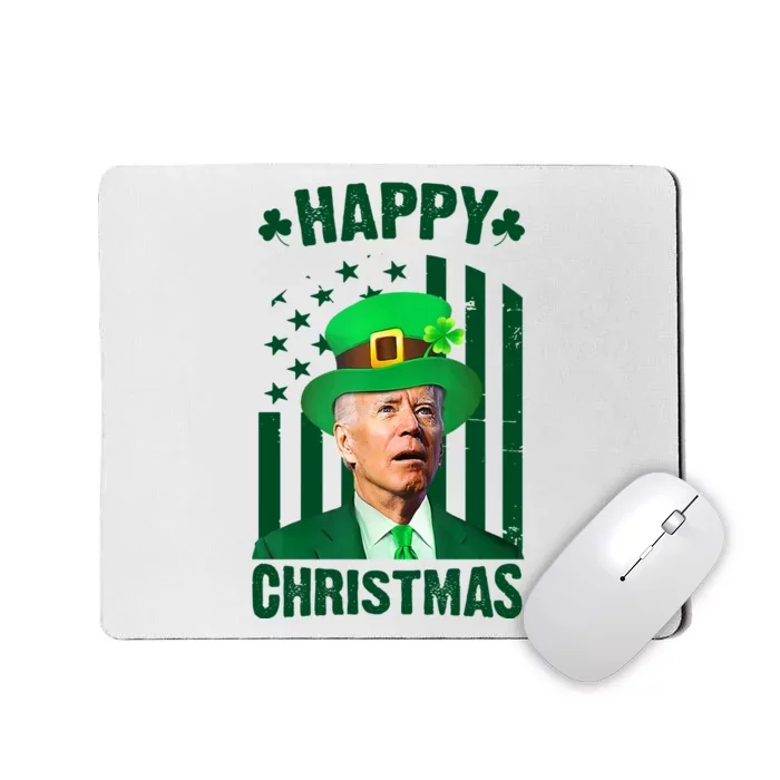 Happy Christmas Joe Biden Funny St Patrick's Day Mousepad