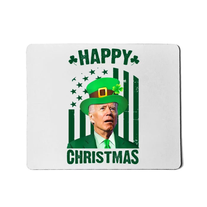 Happy Christmas Joe Biden Funny St Patrick's Day Mousepad