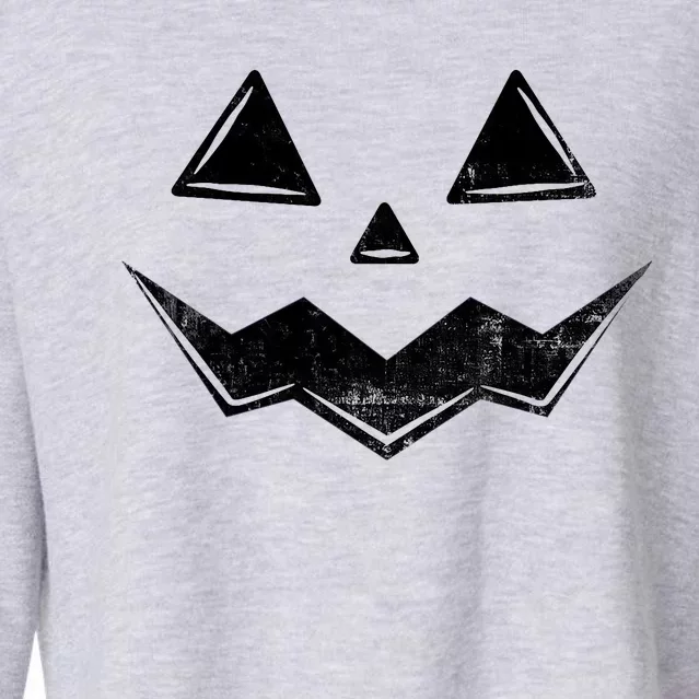 Halloween Costume Jack O Lantern Pumpkin Face Funny Halloween Gift Cropped Pullover Crew