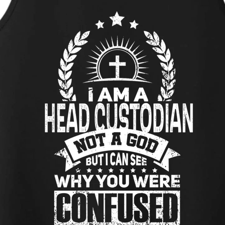 Head Custodian Job Colleague And Coworker Cute Gift Performance Tank