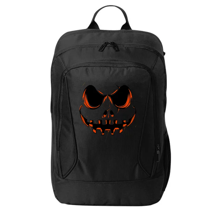 Halloween Costume Jack O Lantern Spooky Funny Pumpkin Face City Backpack