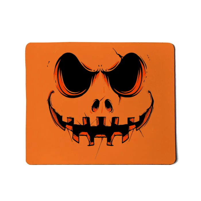 Halloween Costume Jack O Lantern Spooky Funny Pumpkin Face Mousepad