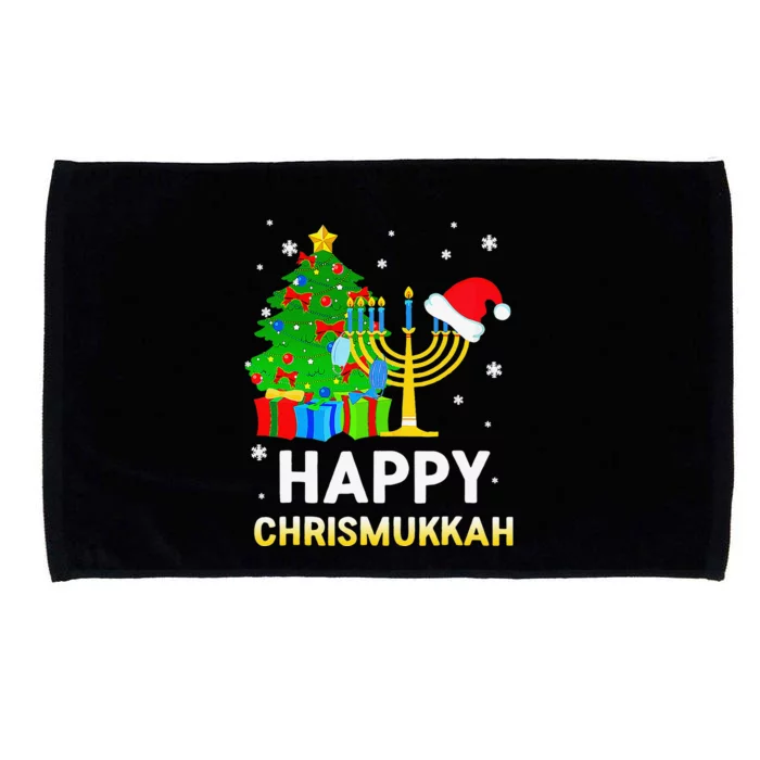 Happy Chrismukkah Jewish Christmas Hanukkah Holiday Chanukah Microfiber Hand Towel