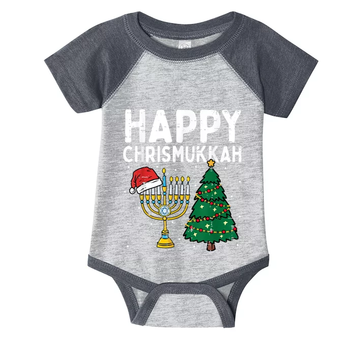 Happy Christmukkah Jewish Jew Christmas Hanukkah Chanukah Infant Baby Jersey Bodysuit