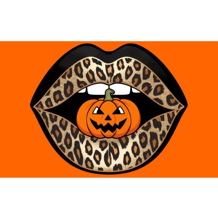 Halloween Cheetah Lips Pumpkin Stylish And Spooky Bumper Sticker