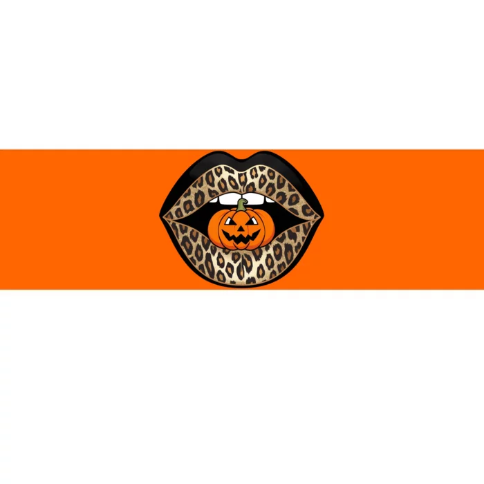 Halloween Cheetah Lips Pumpkin Stylish And Spooky Bumper Sticker