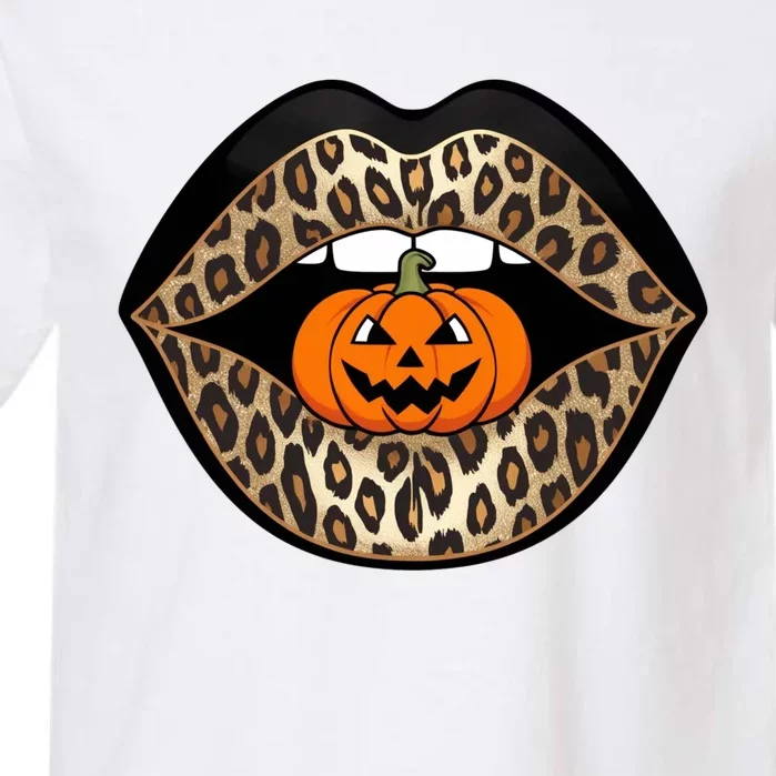 Halloween Cheetah Lips Pumpkin Stylish And Spooky Garment-Dyed Heavyweight T-Shirt