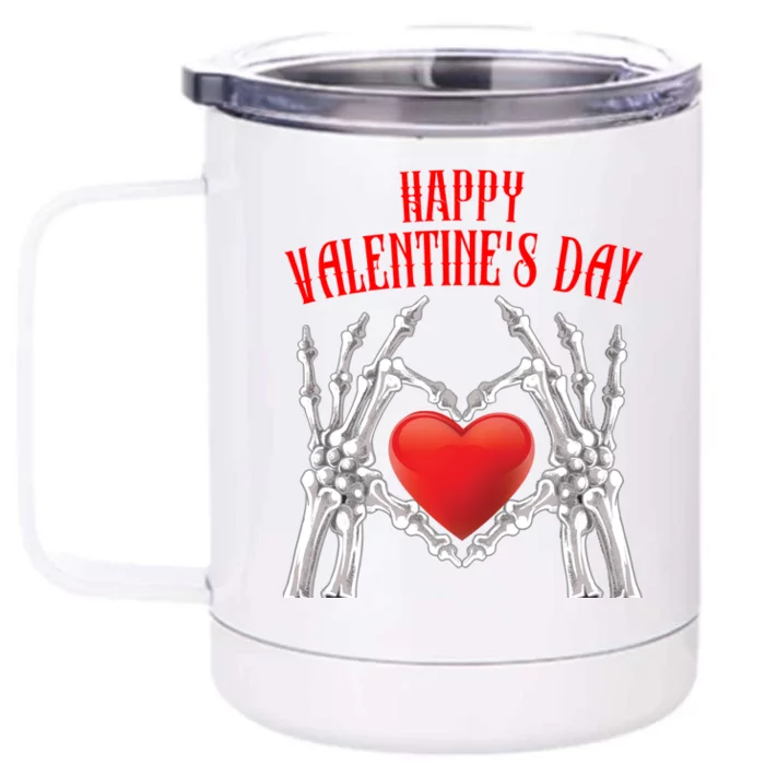 Heart Couples Love Husband Wife Happy Valentine's Day Gift Front & Back 12oz Stainless Steel Tumbler Cup