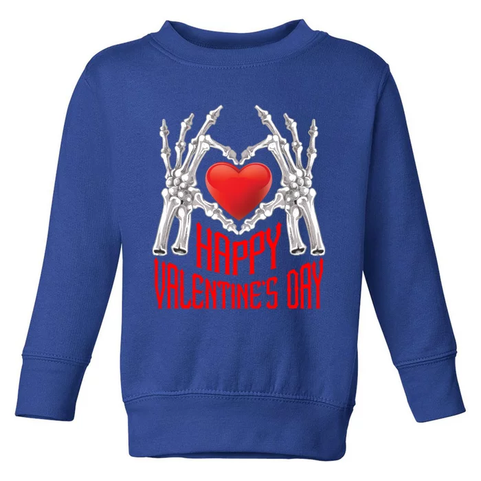 Heart Couples Love Husband Wife Happy Valentine's Day Cool Gift Toddler Sweatshirt