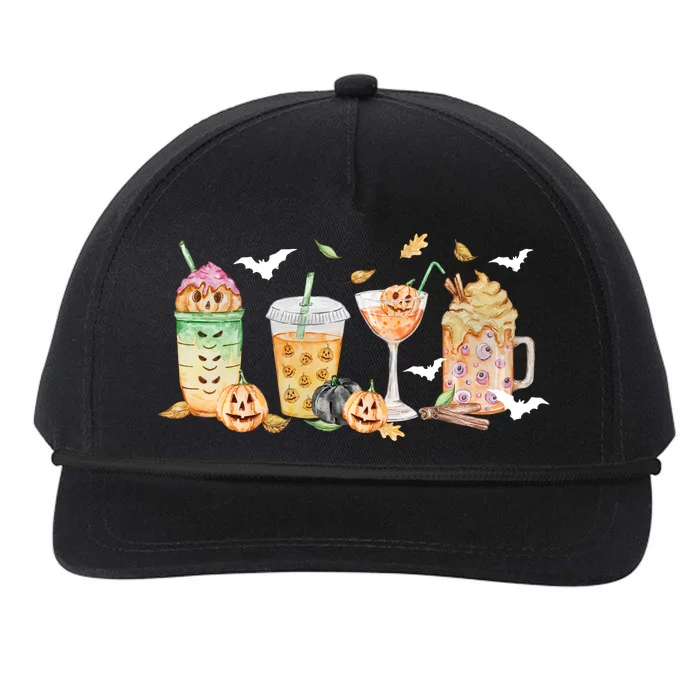 Halloween Coffee Latte Lover Snapback Five-Panel Rope Hat