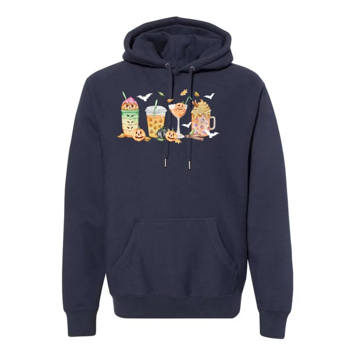 Halloween Coffee Latte Lover Premium Hoodie