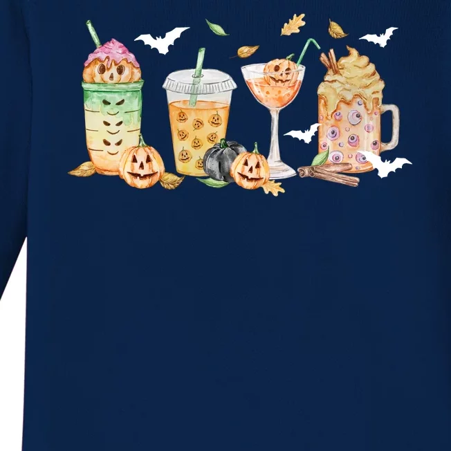 Halloween Coffee Latte Lover Baby Long Sleeve Bodysuit