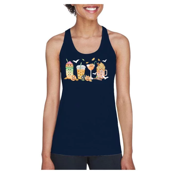 Halloween Coffee Latte Lover Women's Racerback Tank