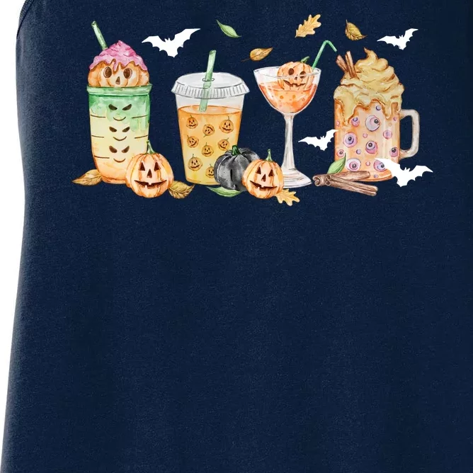 Halloween Coffee Latte Lover Women's Racerback Tank