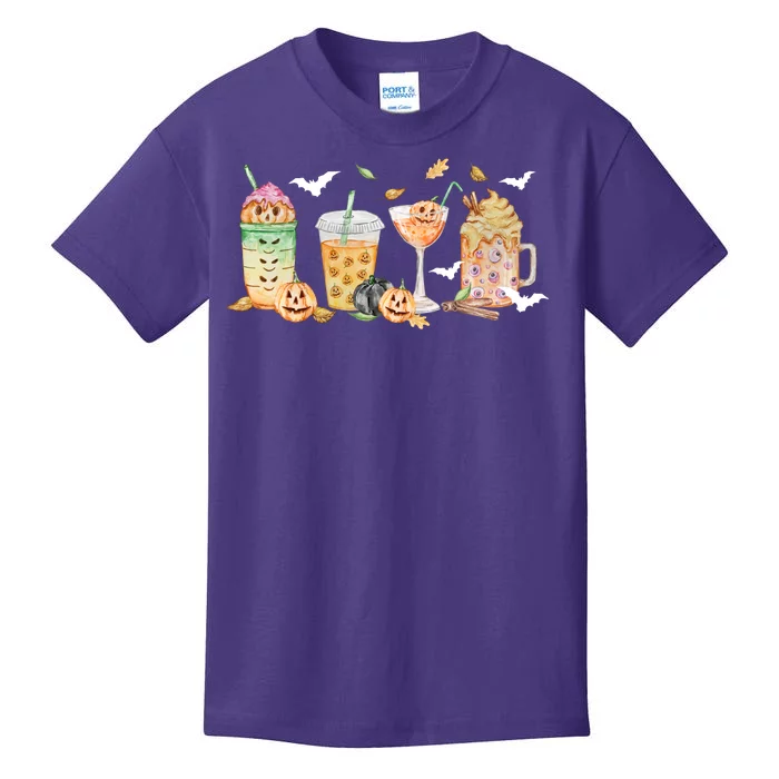 Halloween Coffee Latte Lover Kids T-Shirt