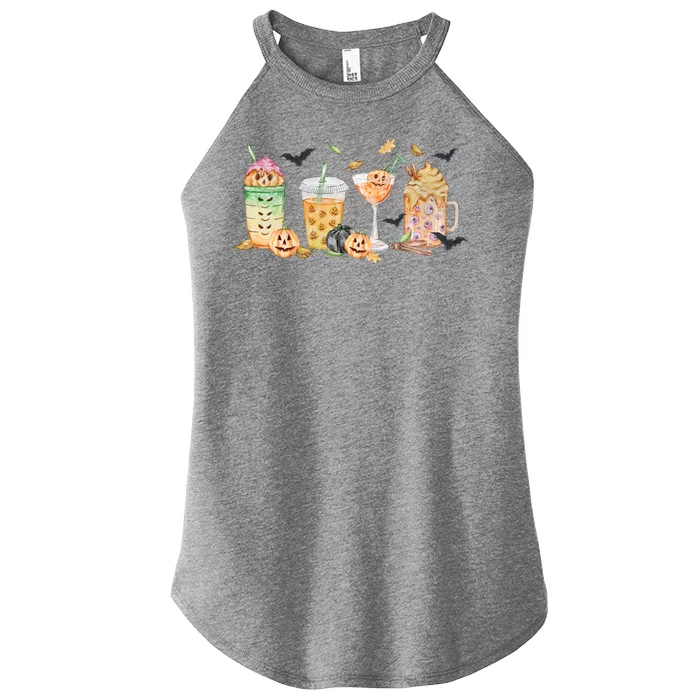 Halloween Coffee Latte Lover Women’s Perfect Tri Rocker Tank