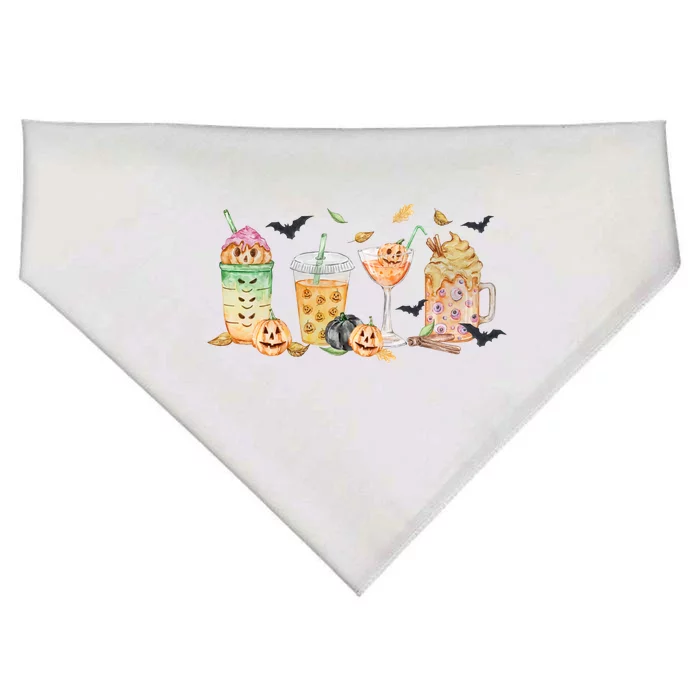 Halloween Coffee Latte Lover USA-Made Doggie Bandana