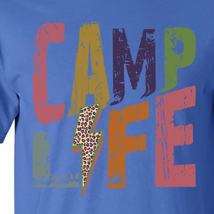 Happy Camp Life Fun Camping And Hiking Happy Camper Meaningful Gift Tall T-Shirt