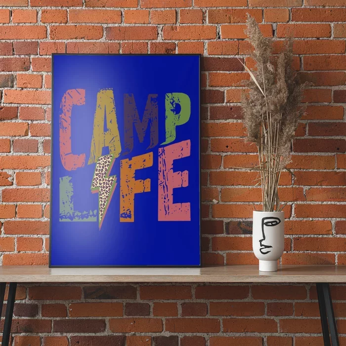 Happy Camp Life Fun Camping And Hiking Happy Camper Meaningful Gift Poster