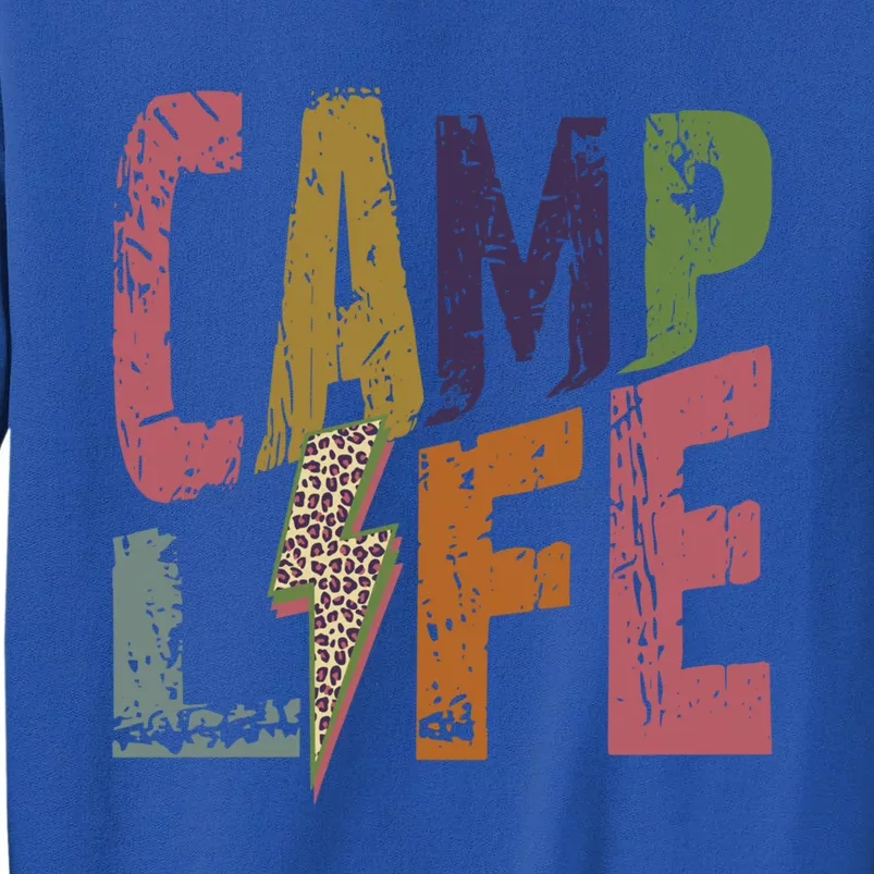 Happy Camp Life Fun Camping And Hiking Happy Camper Meaningful Gift Tall Sweatshirt