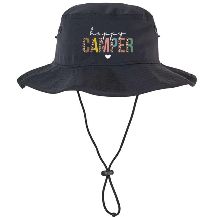 Happy Camper Leopard Camping Lover Outdoor Activities Camper Legacy Cool Fit Booney Bucket Hat