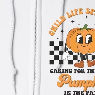 Halloween Child Life Specialist Pumpkin In The Patch Full Zip Hoodie