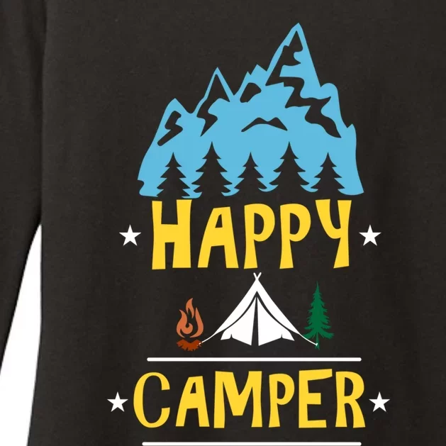 Happy Camper Life Is Better With Camping Gift Womens CVC Long Sleeve Shirt