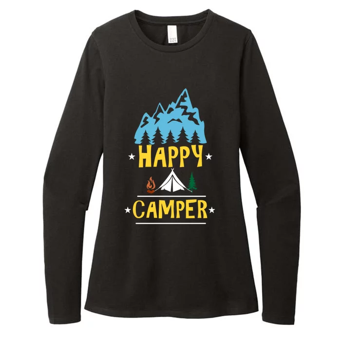 Happy Camper Life Is Better With Camping Gift Womens CVC Long Sleeve Shirt