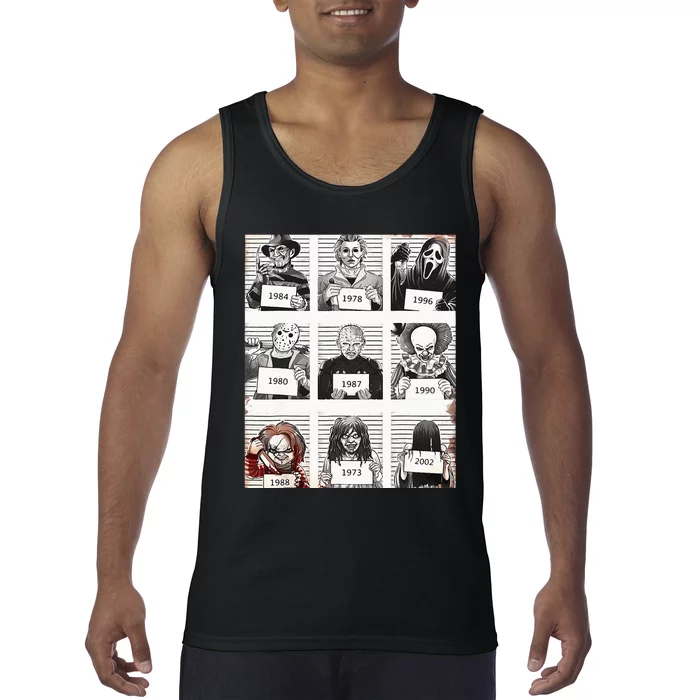 Halloween Creepy Legends Killer Mugshots Horror Fan Gifts Tank Top