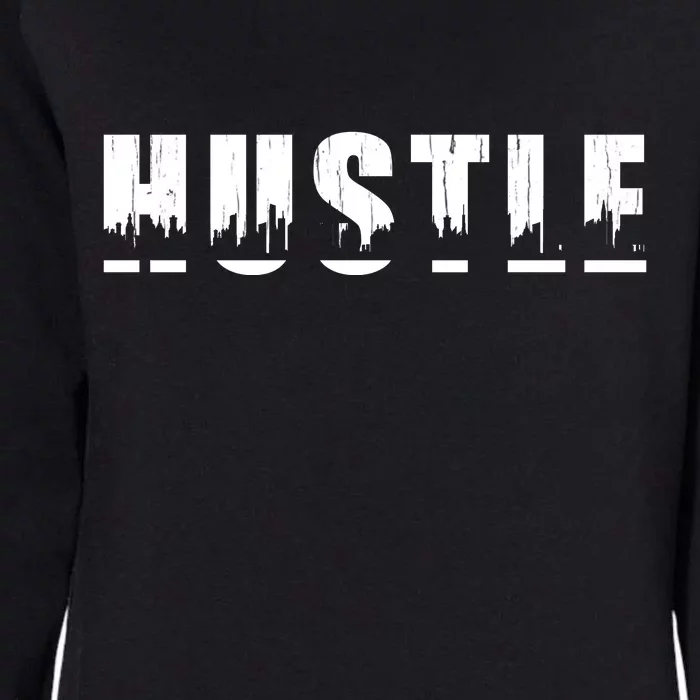 Hustle City Logo Womens California Wash Sweatshirt