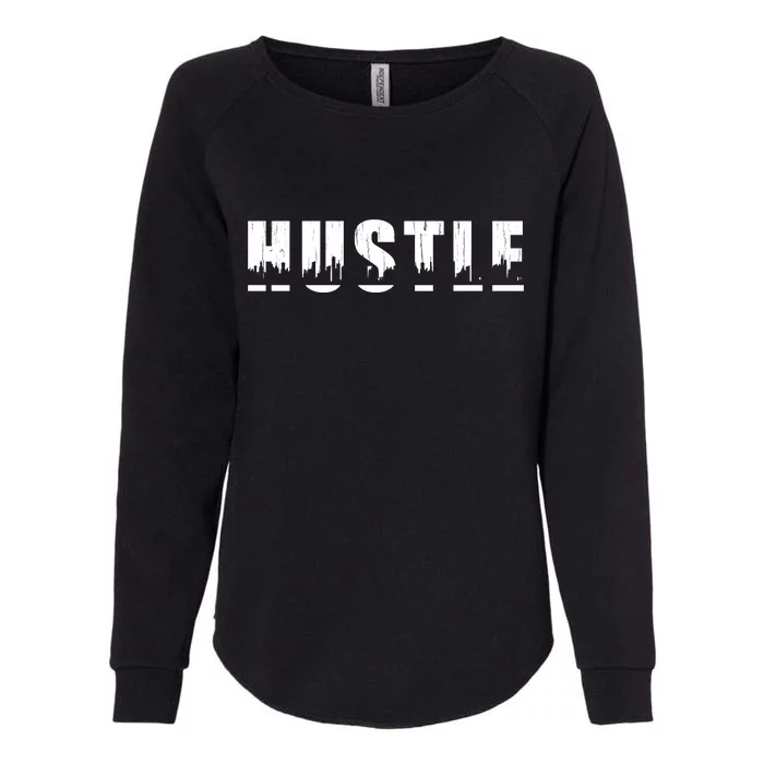 Hustle City Logo Womens California Wash Sweatshirt