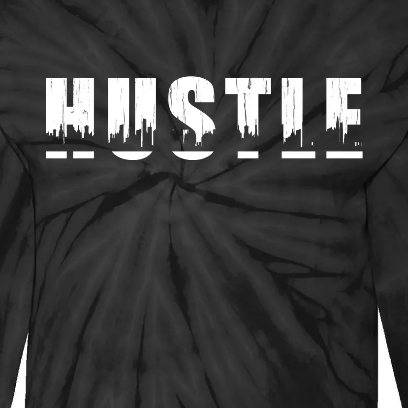 Hustle City Logo Tie-Dye Long Sleeve Shirt