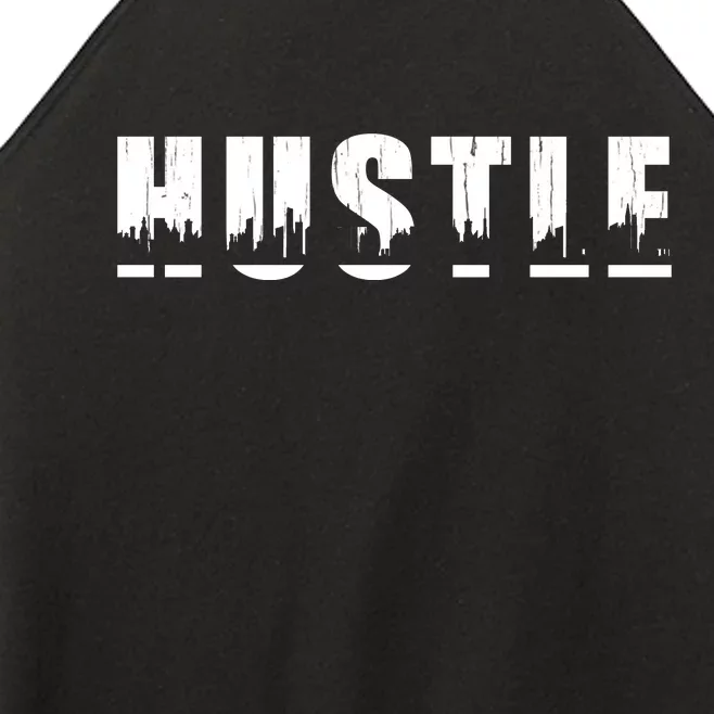 Hustle City Logo Women’s Perfect Tri Rocker Tank