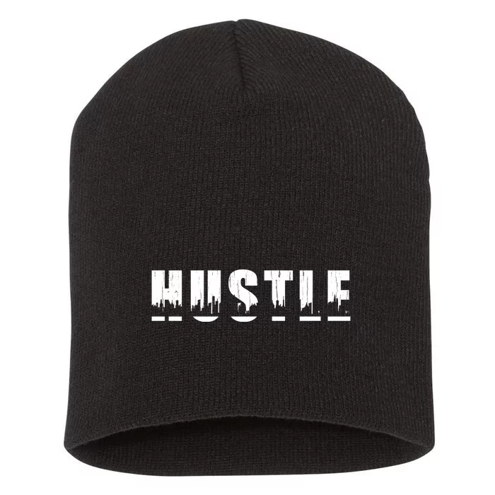 Hustle City Logo Short Acrylic Beanie