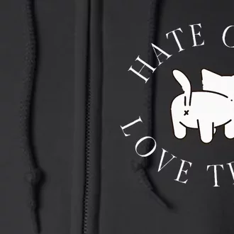 Hate Cats Love Trump Vote Trump 2024 Full Zip Hoodie