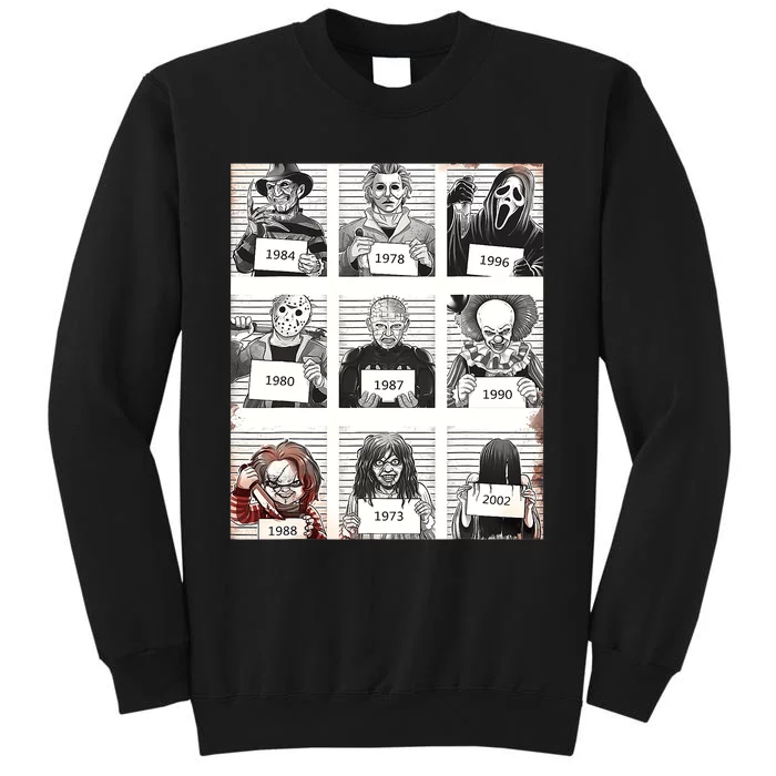 Halloween Creepy Legends Killer Mugshots Horror Fan Gifts Tall Sweatshirt