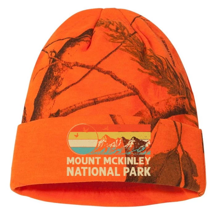 Hiking & Camping Lover Retro Mount Mckinley National Park Kati - 12in Camo Beanie