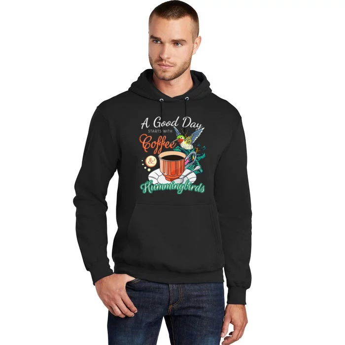 Hummingbirds Coffee Lover Nectar Feeder Animal Birds Gift Tall Hoodie