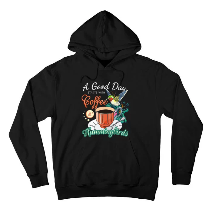 Hummingbirds Coffee Lover Nectar Feeder Animal Birds Gift Tall Hoodie