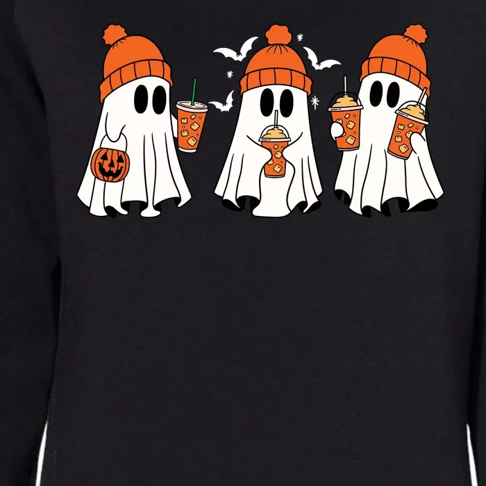 Halloween Coffee Lover Ghost Womens California Wash Sweatshirt