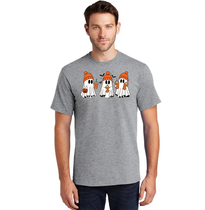 Halloween Coffee Lover Ghost Tall T-Shirt