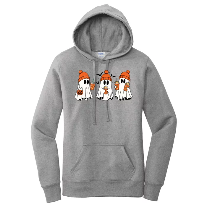 Halloween Coffee Lover Ghost Women's Pullover Hoodie