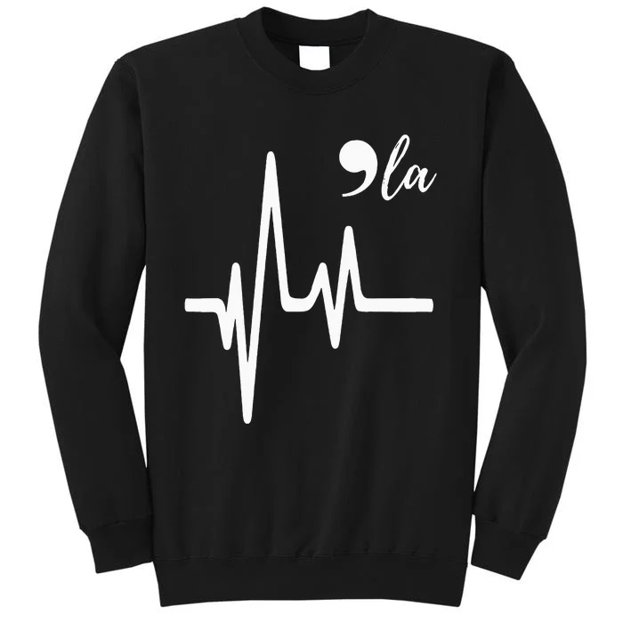 Heartbeat Comma La Kamala Harris For President 2024 Tall Sweatshirt