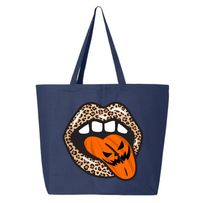 Halloween Cheetah Lips Pumpkin 25L Jumbo Tote