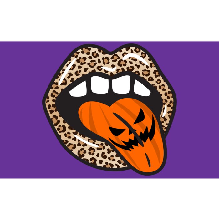 Halloween Cheetah Lips Pumpkin Bumper Sticker