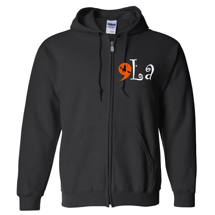 Halloween Comma La Kamala Harris 2024 Presidential Full Zip Hoodie