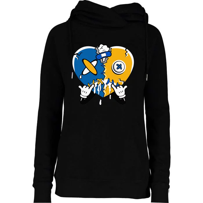 Heart Crying Lover Dunk Low Blue Jay Matching Womens Funnel Neck Pullover Hood