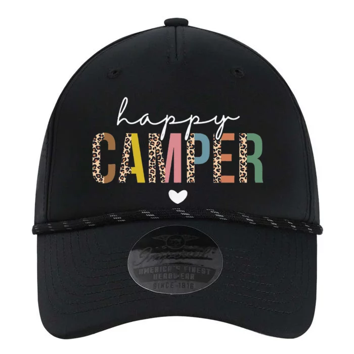 Happy Camper Leopard Camping Lover Outdoor Activities Camper Performance The Dyno Cap