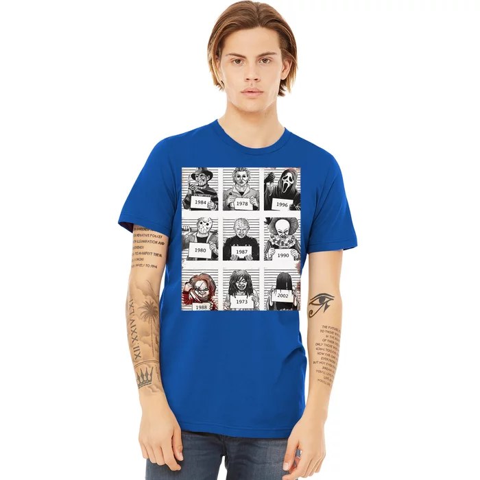 Halloween Creepy Legends Killer Mugshots Horror Fan Gifts Premium T-Shirt